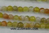 CAG5101 15.5 inches 6mm faceted round line agate beads wholesale
