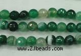 CAG5121 15.5 inches 6mm faceted round line agate beads wholesale