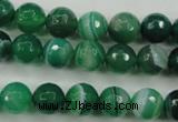 CAG5122 15.5 inches 8mm faceted round line agate beads wholesale