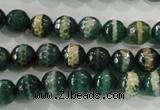 CAG5141 15 inches 8mm faceted round tibetan agate beads wholesale