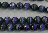 CAG5143 15 inches 8mm faceted round tibetan agate beads wholesale