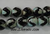 CAG5161 15 inches 10mm faceted round tibetan agate beads wholesale