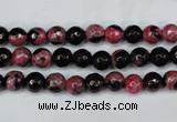 CAG5197 15 inches 6mm faceted round fire crackle agate beads