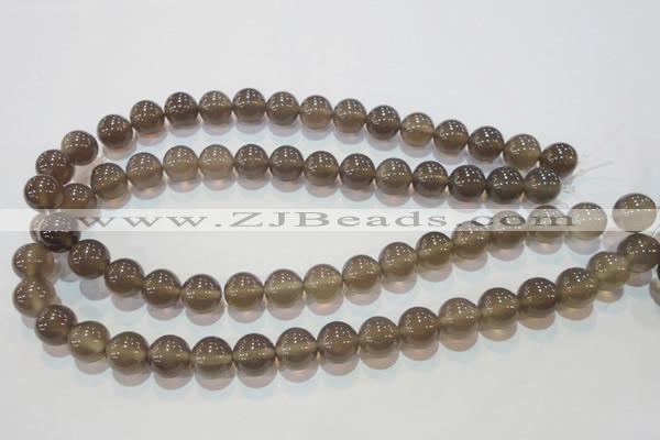 CAG5243 15.5 inches 12mm round Brazilian grey agate beads wholesale