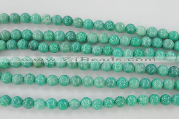 CAG5302 15.5 inches 8mm round peafowl agate gemstone beads