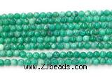 CAG5309 15.5 inches 4mm faceted round peafowl agate gemstone beads