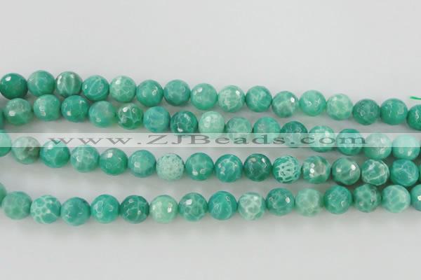 CAG5311 15.5 inches 8mm faceted round peafowl agate gemstone beads