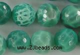 CAG5313 15.5 inches 12mm faceted round peafowl agate gemstone beads