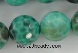 CAG5317 15.5 inches 20mm faceted round peafowl agate gemstone beads