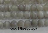 CAG5320 15.5 inches 4mm round grey line agate beads wholesale