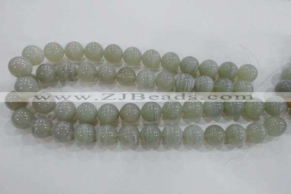 CAG5325 15.5 inches 16mm round grey line agate beads wholesale