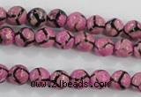 CAG5347 15.5 inches 8mm faceted round tibetan agate beads wholesale