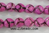 CAG5348 15.5 inches 10mm faceted round tibetan agate beads wholesale