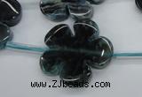 CAG5399 15.5 inches 26mm – 28mm carved flower dragon veins agate beads