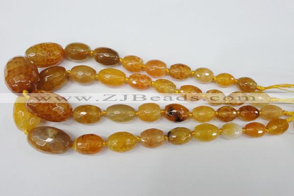 CAG5406 10*14mm – 20*30mm faceted drum dragon veins agate beads
