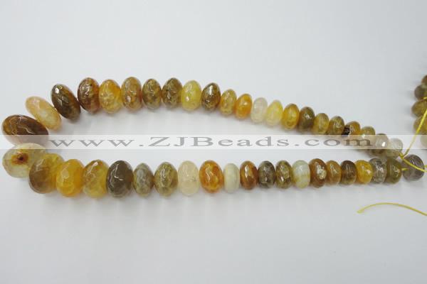 CAG5411 8*12mm – 13*22mm faceted rondelle dragon veins agate beads