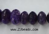 CAG5414 8*12mm – 13*22mm faceted rondelle dragon veins agate beads