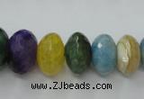 CAG5420 8*12mm – 13*22mm faceted rondelle dragon veins agate beads