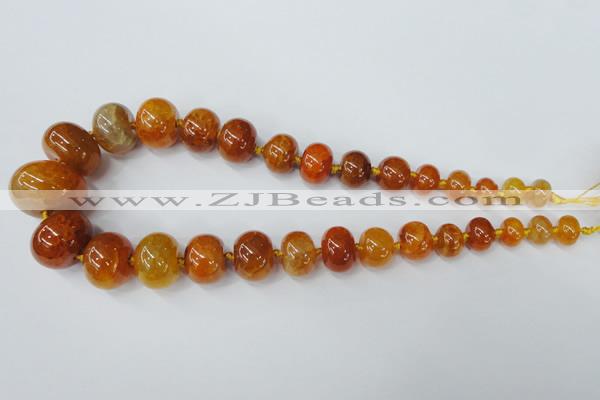 CAG5422 8*12mm – 20*30mm rondelle dragon veins agate beads