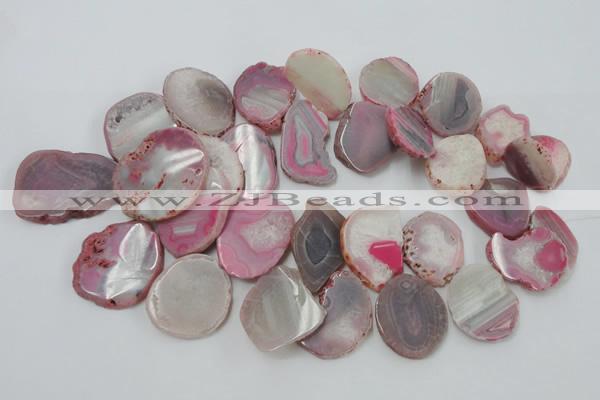 CAG5470 15.5 inches 22*25mm - 35*40mm freeform agate gemstone beads