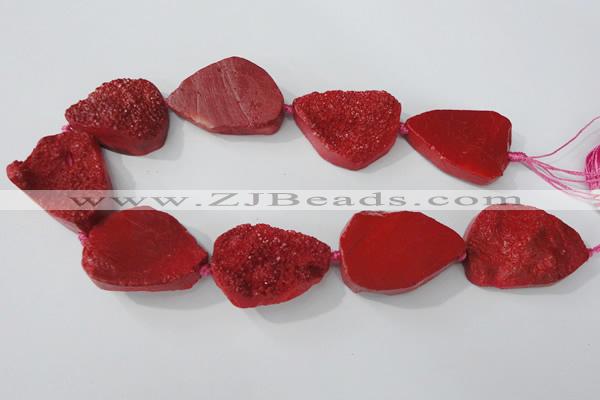 CAG5482 15.5 inches 30*40mm freeform agate gemstone beads