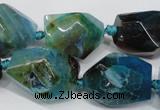 CAG5506 15.5 inches 15*20mm – 20*25mm faceted nuggets agate beads