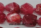 CAG5508 15.5 inches 15*15*20mm faceted nuggets agate beads