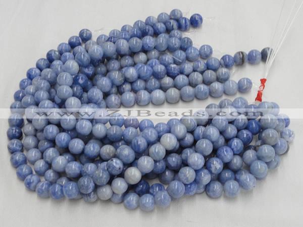 CAG553 16 inches 10mm round blue agate gemstone beads wholesale