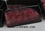 CAG5543 15.5 inches 15*15*40mm cuboid agate druzy geode beads