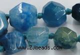 CAG5591 15 inches 10*12mm - 25*27mm faceted nuggets agate beads