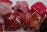 CAG5592 15 inches 12*14mm - 24*25mm faceted nuggets agate beads