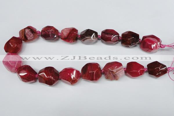 CAG5605 15 inches 18*20mm faceted nuggets agate gemstone beads