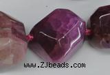 CAG5606 15 inches 25*28mm faceted nuggets agate gemstone beads