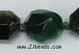 CAG5609 15 inches 22*25mm faceted nuggets agate gemstone beads