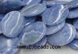 CAG561 16 inches 15*20mm oval blue agate gemstone beads wholesale