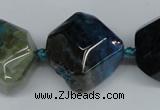CAG5610 15 inches 22*25mm faceted nuggets agate gemstone beads