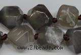 CAG5614 15 inches 18mm faceted nuggets agate gemstone beads