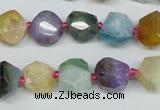 CAG5618 15 inches 10*12mm faceted nuggets agate gemstone beads