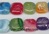 CAG5636 15 inches 14*14mm square dragon veins agate beads