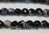 CAG5655 15 inches 4mm faceted round fire crackle agate beads