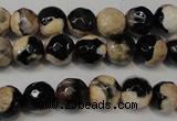 CAG5666 15 inches 6mm faceted round fire crackle agate beads