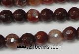 CAG5676 15 inches 6mm faceted round fire crackle agate beads