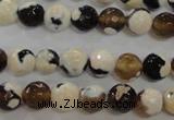 CAG5681 15 inches 8mm faceted round fire crackle agate beads