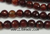 CAG5699 15 inches 8mm faceted round fire crackle agate beads