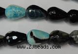CAG5717 15 inches 10*14mm faceted teardrop fire crackle agate beads