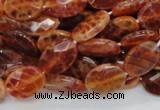 CAG575 15.5 inches 15*20mm faceted oval natural fire agate beads