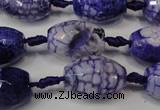 CAG5793 15 inches 13*18mm faceted rice fire crackle agate beads