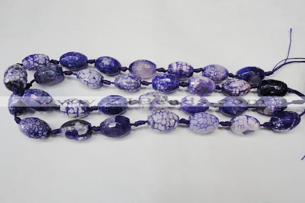 CAG5793 15 inches 13*18mm faceted rice fire crackle agate beads