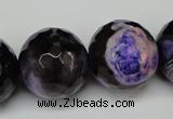 CAG5883 15 inches 20mm faceted round fire crackle agate beads