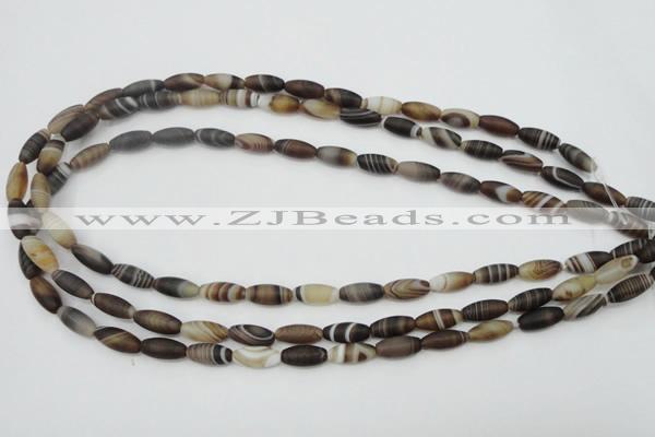 CAG5910 15 inches 5*12mm rice Madagascar agate gemstone beads